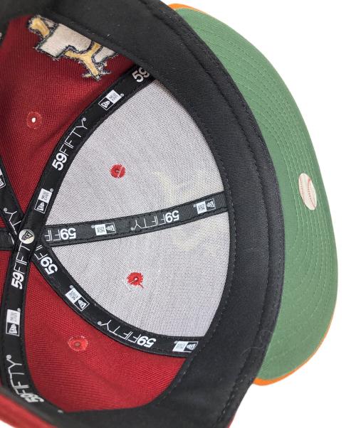 New Era（ニューエラ）New Era (ニューエラ) キャップ テキサス・レンジャーズ レッド×オレンジ サイズ:7 1/2(59.6cm) 未使用品の古着・服飾アイテム