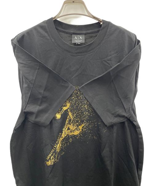 ARMANI（アルマーニ）ARMANI (アルマーニ) 半袖クルーネックTシャツ ブラック サイズ:Sの古着・服飾アイテム