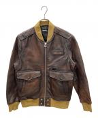 DIESELディーゼル）の古着「レザーブルゾン L-OIUKI JACKET（L-OIUKI ジャケット）」｜ブラウン