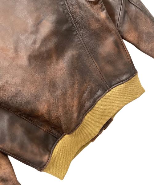 DIESEL（ディーゼル）DIESEL (ディーゼル) レザーブルゾン L-OIUKI JACKET（L-OIUKI ジャケット） ブラウン サイズ:Sの古着・服飾アイテム