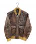中古・古着 DIESEL (ディーゼル) レザーブルゾン L-OIUKI JACKET（L-OIUKI ジャケット） ブラウン サイズ:S：27000円