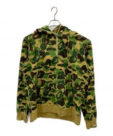 A BATHING APE（アベイシングエイプ）の古着「ハーフジップパーカー ABC Camo Shark Half Zip Hoodie（ABCカモ シャーク ハーフジップ パーカー）」｜グリーン