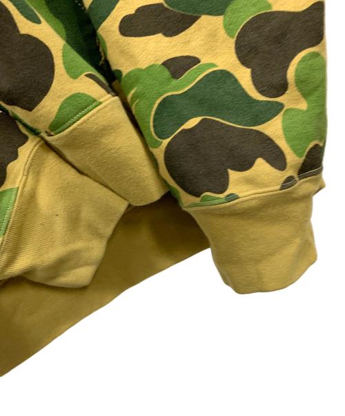A BATHING APE（アベイシングエイプ）A BATHING APE (アベイシングエイプ) ハーフジップパーカー ABC Camo Shark Half Zip Hoodie（ABCカモ シャーク ハーフジップ パーカー） グリーン サイズ:Lの古着・服飾アイテム