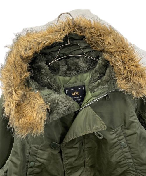 ALPHA（アルファ）ALPHA (アルファ) N-3Bタイプコート オリーブ サイズ:LARGEの古着・服飾アイテム