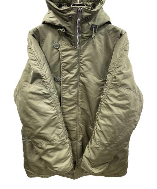 ALPHA（アルファ）ALPHA (アルファ) N-3Bタイプコート オリーブ サイズ:LARGEの古着・服飾アイテム
