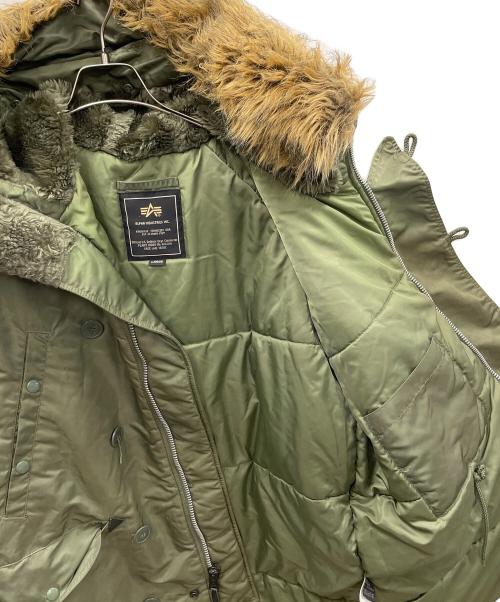 ALPHA（アルファ）ALPHA (アルファ) N-3Bタイプコート オリーブ サイズ:LARGEの古着・服飾アイテム