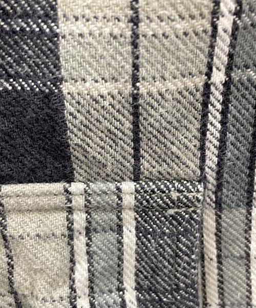 WAREHOUSE（ウエアハウス）WAREHOUSE (ウエアハウス) ネルシャツ FLANNEL SHIRT WITH CHINSTRAP（フランネル シャツ ウィズ チンストラップ） グレー サイズ:38の古着・服飾アイテム
