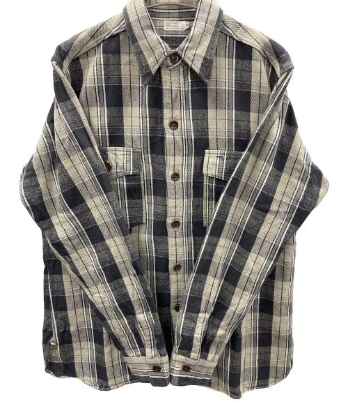WAREHOUSE（ウエアハウス）WAREHOUSE (ウエアハウス) ネルシャツ FLANNEL SHIRT WITH CHINSTRAP（フランネル シャツ ウィズ チンストラップ） グレー サイズ:38の古着・服飾アイテム