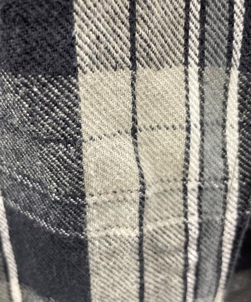 WAREHOUSE（ウエアハウス）WAREHOUSE (ウエアハウス) ネルシャツ FLANNEL SHIRT WITH CHINSTRAP（フランネル シャツ ウィズ チンストラップ） グレー サイズ:38の古着・服飾アイテム