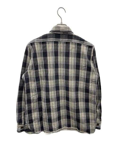 WAREHOUSE（ウエアハウス）WAREHOUSE (ウエアハウス) ネルシャツ FLANNEL SHIRT WITH CHINSTRAP（フランネル シャツ ウィズ チンストラップ） グレー サイズ:38の古着・服飾アイテム