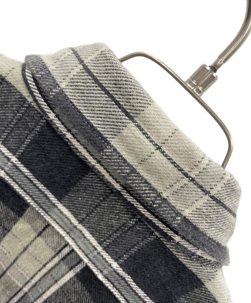 WAREHOUSE（ウエアハウス）WAREHOUSE (ウエアハウス) ネルシャツ FLANNEL SHIRT WITH CHINSTRAP（フランネル シャツ ウィズ チンストラップ） グレー サイズ:38の古着・服飾アイテム