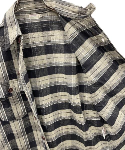 WAREHOUSE（ウエアハウス）WAREHOUSE (ウエアハウス) ネルシャツ FLANNEL SHIRT WITH CHINSTRAP（フランネル シャツ ウィズ チンストラップ） グレー サイズ:38の古着・服飾アイテム