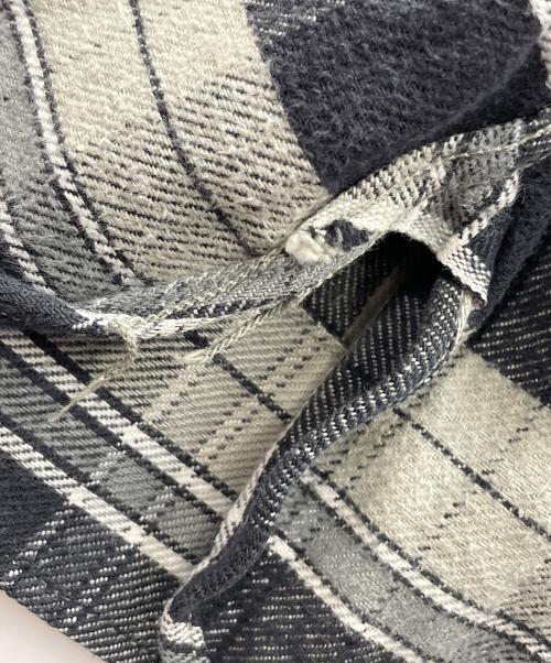WAREHOUSE（ウエアハウス）WAREHOUSE (ウエアハウス) ネルシャツ FLANNEL SHIRT WITH CHINSTRAP（フランネル シャツ ウィズ チンストラップ） グレー サイズ:38の古着・服飾アイテム