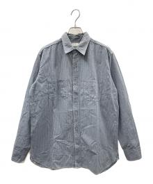 WAREHOUSE（ウエアハウス）の古着「ワークシャツ Lot 3054 WIDE AWAKE STRIPE SHIRT（ロット 3054 ワイド アウェイク ストライプ シャツ）」｜グレー