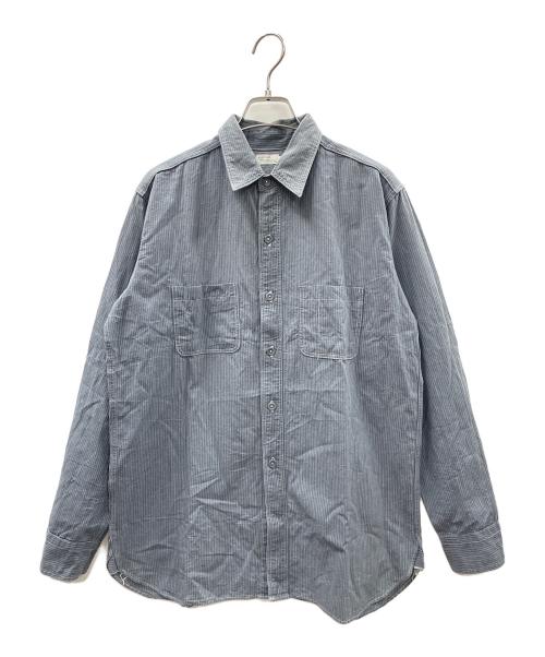 WAREHOUSE（ウエアハウス）WAREHOUSE (ウエアハウス) ワークシャツ Lot 3054 WIDE AWAKE STRIPE SHIRT（ロット 3054 ワイド アウェイク ストライプ シャツ） グレー サイズ:38の古着・服飾アイテム