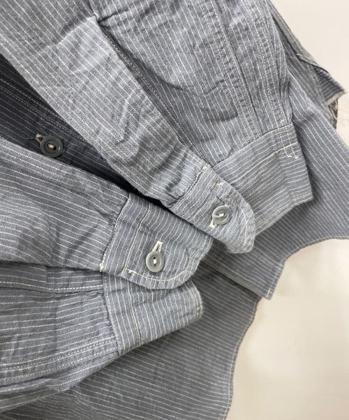 WAREHOUSE（ウエアハウス）WAREHOUSE (ウエアハウス) ワークシャツ Lot 3054 WIDE AWAKE STRIPE SHIRT（ロット 3054 ワイド アウェイク ストライプ シャツ） グレー サイズ:38の古着・服飾アイテム