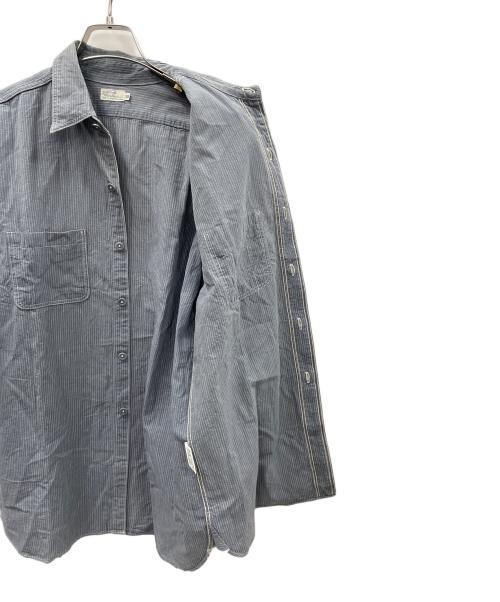 WAREHOUSE（ウエアハウス）WAREHOUSE (ウエアハウス) ワークシャツ Lot 3054 WIDE AWAKE STRIPE SHIRT（ロット 3054 ワイド アウェイク ストライプ シャツ） グレー サイズ:38の古着・服飾アイテム