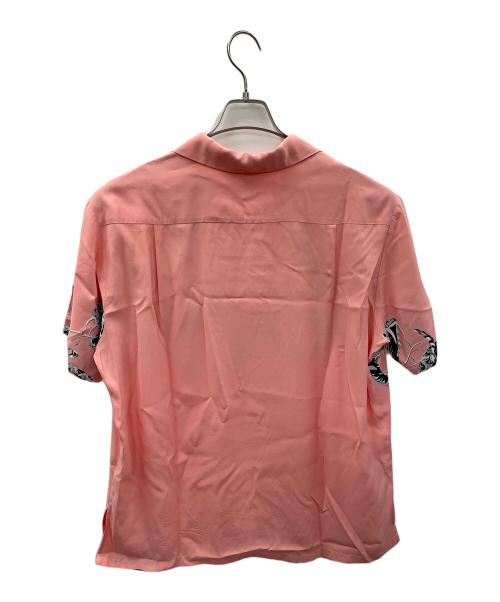 Star OF HOLLYWOOD（スターオブハリウッド）Star OF HOLLYWOOD 半袖シャツ HIGH DENSITY RAYON PULLOVER SHIRT “RATTLE SNAKE”（ハイ デンシティ レーヨン プルオーバー シャツ “ラトルスネーク”） ピンク サイズ:Lの古着・服飾アイテム