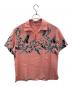 Star OF HOLLYWOOD（スターオブハリウッド）の古着「半袖シャツ HIGH DENSITY RAYON PULLOVER SHIRT “RATTLE SNAKE”（ハイ デンシティ レーヨン プルオーバー シャツ “ラトルスネーク”）」｜ピンク