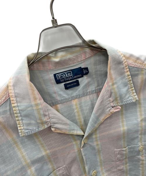 POLO RALPH LAUREN（ポロ・ラルフローレン）POLO RALPH LAUREN (ポロ・ラルフローレン) オープンカラーシャツ スカイブルー系 サイズ:Lの古着・服飾アイテム