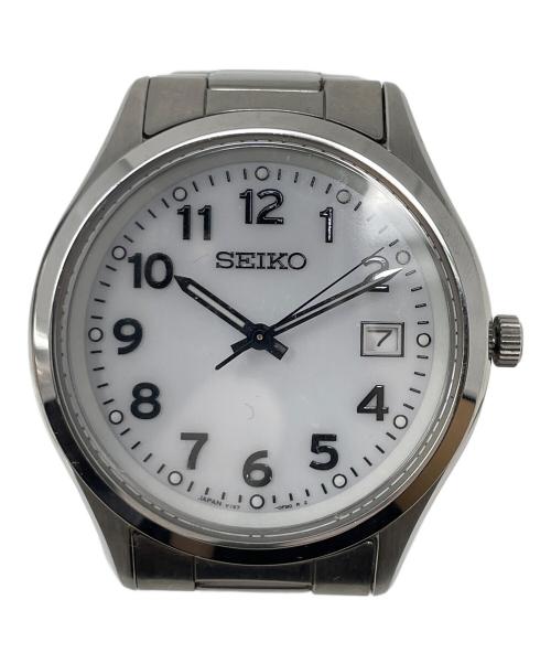 SEIKO（セイコー）SEIKO (セイコー) 腕時計 ソーラー充電 SSブレスレット ホワイト サイズ:実寸サイズにてご確認ください。の古着・服飾アイテム