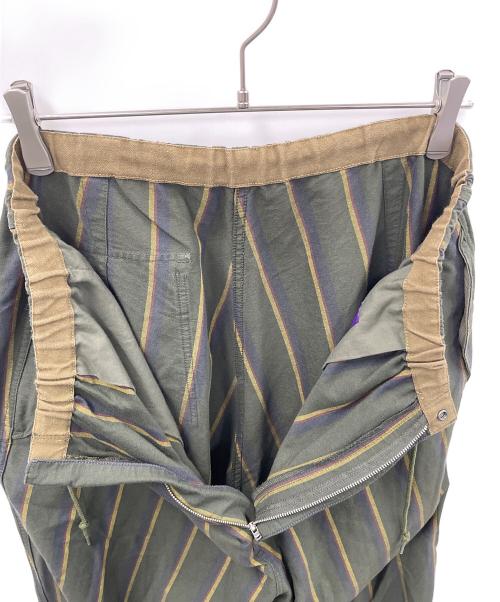 THE NORTHFACE PURPLELABEL（ザ・ノースフェイス パープルレーベル）THE NORTHFACE PURPLELABEL (ザ・ノースフェイス パープルレーベル) パンツ 22AW Regimental Stripe Field Pants（レジメンタルストライプフィールドパンツ） オリーブ サイズ:36の古着・服飾アイテム