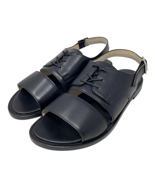 foot the coacher（フットザコーチャー）foot the coacher (フットザコーチャー) サンダル LACE UP SANDALS（レース アップ サンダル） ブラック サイズ:8の古着・服飾アイテム