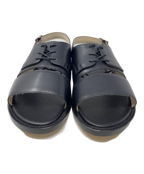 foot the coacher（フットザコーチャー）foot the coacher (フットザコーチャー) サンダル LACE UP SANDALS（レース アップ サンダル） ブラック サイズ:8の古着・服飾アイテム