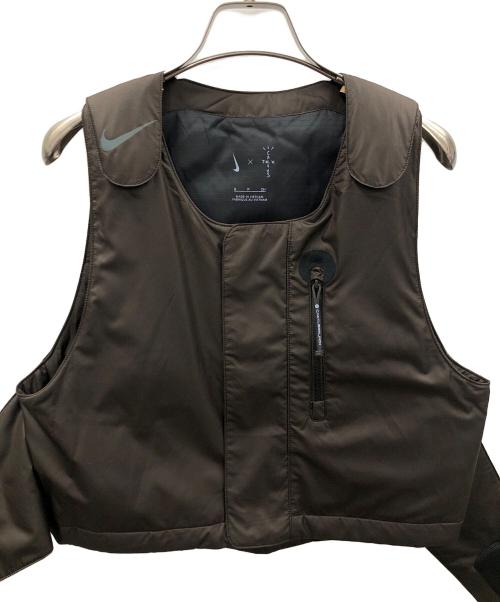 NIKE（ナイキ）NIKE (ナイキ) cactus jack (カクタス・ジャック) ナイロンベスト エナジー ビーエイチ ウーブン ベスト ブラウン サイズ:Sの古着・服飾アイテム