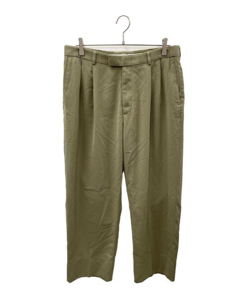 HAGGAR（ハガー）HAGGAR (ハガー) タックパンツ オリーブ サイズ:実寸サイズにてご確認下さい。の古着・服飾アイテム