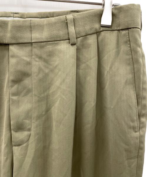 HAGGAR（ハガー）HAGGAR (ハガー) タックパンツ オリーブ サイズ:実寸サイズにてご確認下さい。の古着・服飾アイテム
