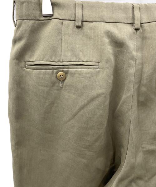 HAGGAR（ハガー）HAGGAR (ハガー) タックパンツ オリーブ サイズ:実寸サイズにてご確認下さい。の古着・服飾アイテム