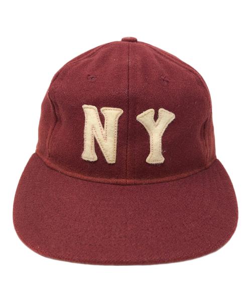 EBBETS FIELD FLANNELS（エベッツフィールドフランネルズ）EBBETS FIELD FLANNELS (エベッツフィールドフランネルズ) キャップ ボルドー サイズ:実寸サイズにてご確認ください。の古着・服飾アイテム