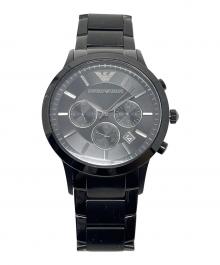 EMPORIO ARMANI（エンポリオ アルマーニ）の古着「腕時計 クロノグラフ クォーツ」｜ブラック