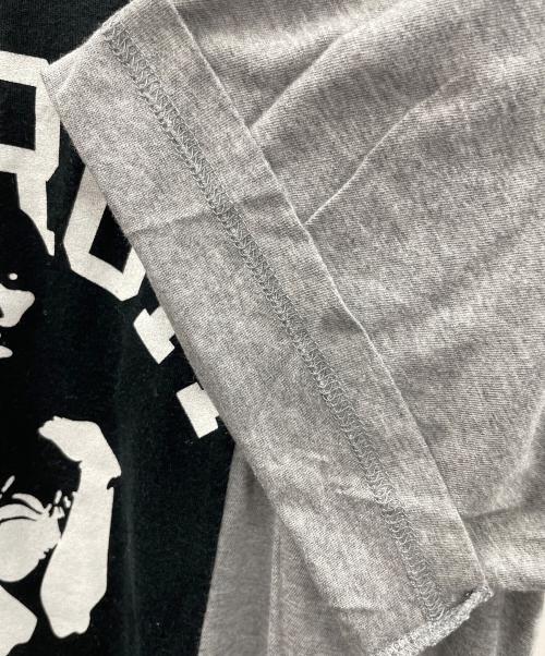Hysteric Glamour（ヒステリックグラマー）Hysteric Glamour (ヒステリックグラマー) Tシャツ ヒスガールプリント ドッキングTee ブラック×グレー サイズ:FREEの古着・服飾アイテム