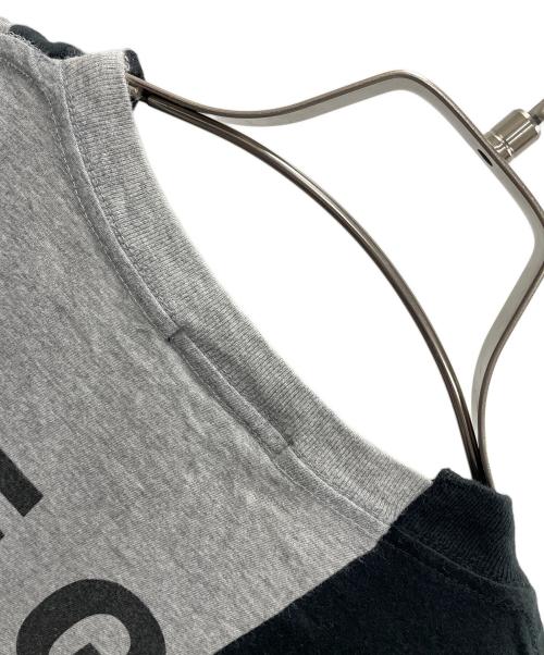 Hysteric Glamour（ヒステリックグラマー）Hysteric Glamour (ヒステリックグラマー) Tシャツ ヒスガールプリント ドッキングTee ブラック×グレー サイズ:FREEの古着・服飾アイテム