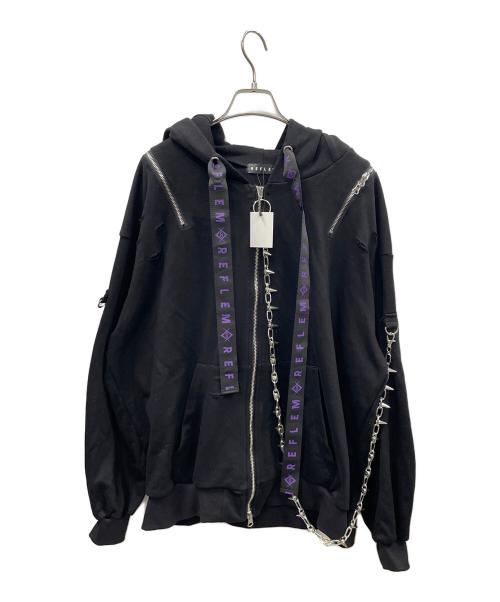 REFLEM（レフレム）REFLEM (レフレム) ジップパーカー ブラック サイズ:Free 未使用品の古着・服飾アイテム