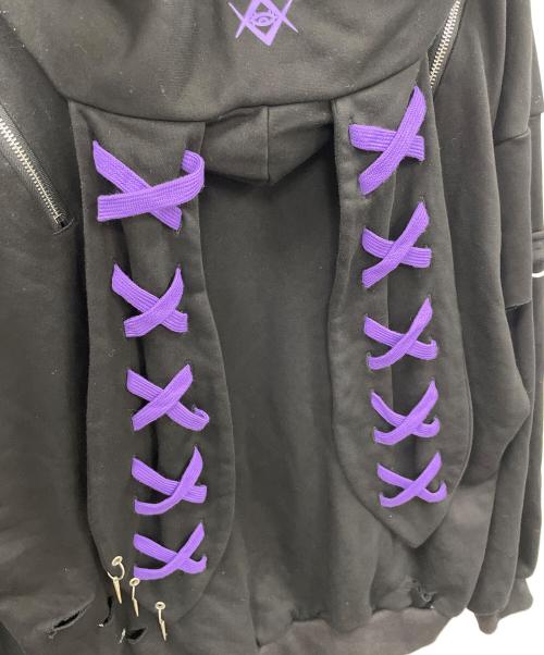 REFLEM（レフレム）REFLEM (レフレム) ジップパーカー ブラック サイズ:Free 未使用品の古着・服飾アイテム