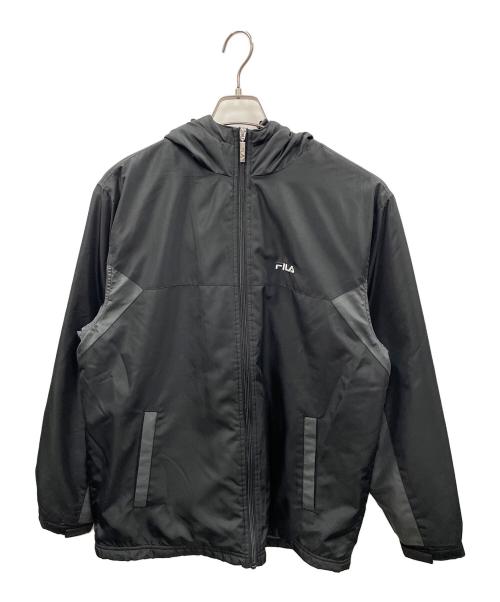 FILA（フィラ）FILA (フィラ) セットアップ ウォームアップスーツ 裏起毛 ブラック×グレー サイズ:Lの古着・服飾アイテム