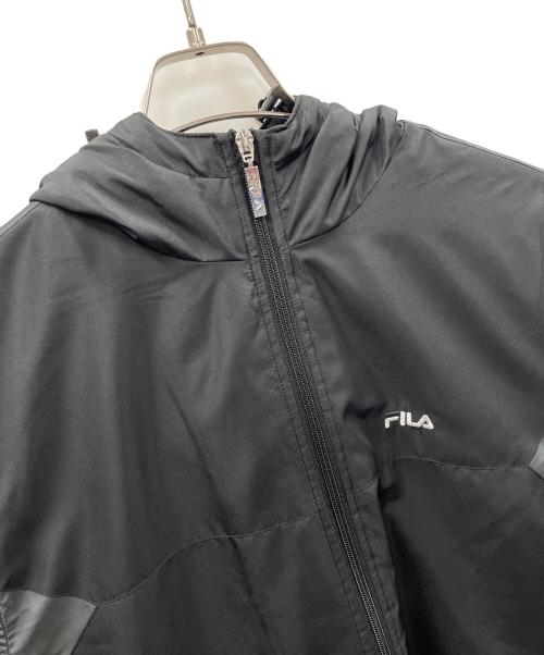 FILA（フィラ）FILA (フィラ) セットアップ ウォームアップスーツ 裏起毛 ブラック×グレー サイズ:Lの古着・服飾アイテム