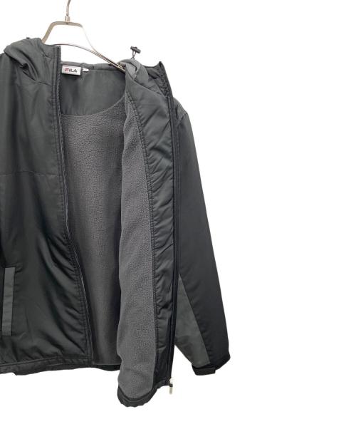FILA（フィラ）FILA (フィラ) セットアップ ウォームアップスーツ 裏起毛 ブラック×グレー サイズ:Lの古着・服飾アイテム