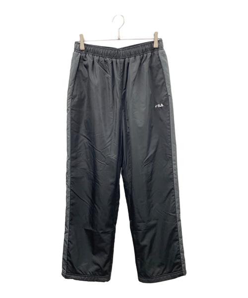 FILA（フィラ）FILA (フィラ) セットアップ ウォームアップスーツ 裏起毛 ブラック×グレー サイズ:Lの古着・服飾アイテム