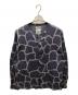 SHAREEF（シャリーフ）の古着「カーディガン GIRAFFE PATTERN FRONT DOT（ジラフ パターン フロント ドット）」｜ラベンダー