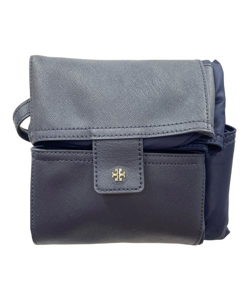TORY BURCH（トリーバーチ）TORY BURCH (トリーバーチ) 折りたたみトートバッグ ELLA PACKABLE TOTE（エラ パッカブル トートバッグ） ネイビー サイズ:実寸サイズにてご確認下さい。の古着・服飾アイテム