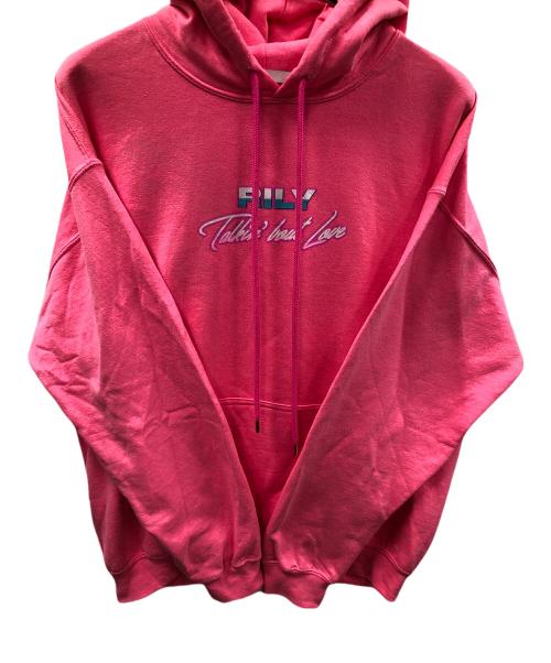 RILY（リリー）RILY (リリー) プリントプルオーバーパーカー ショッキングピンク サイズ:Lの古着・服飾アイテム