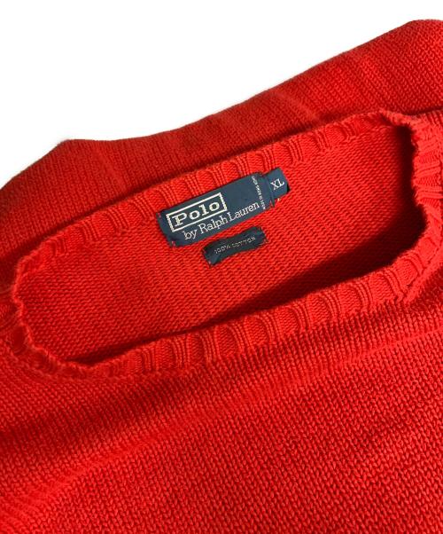 POLO RALPH LAUREN（ポロ・ラルフローレン）POLO RALPH LAUREN (ポロ・ラルフローレン) ニット レッド サイズ:XLの古着・服飾アイテム