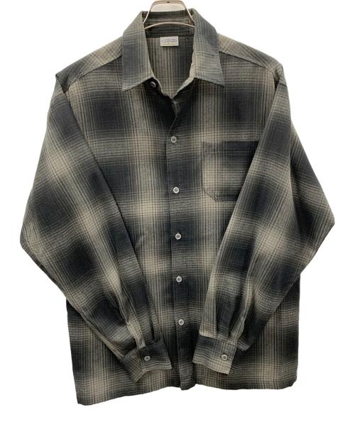 CalTop（キャルトップ）CalTop (キャルトップ) 長袖シャツ チェック柄 ブラック サイズ:実寸サイズにてご家訓ください。の古着・服飾アイテム