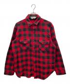 WOOLRICHウールリッチ）の古着「ネルシャツ チェック柄」｜レッド×ブラック
