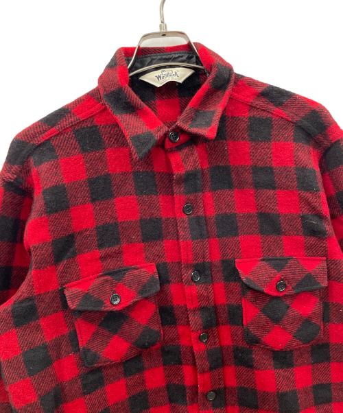 WOOLRICH（ウールリッチ）WOOLRICH (ウールリッチ) ネルシャツ チェック柄 レッド×ブラック サイズ:実寸サイズにてご確認ください。の古着・服飾アイテム