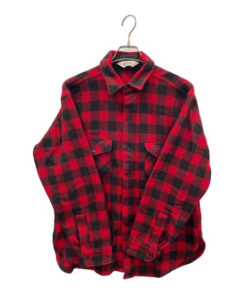 WOOLRICH（ウールリッチ）WOOLRICH (ウールリッチ) ネルシャツ チェック柄 レッド×ブラック サイズ:実寸サイズにてご確認ください。の古着・服飾アイテム